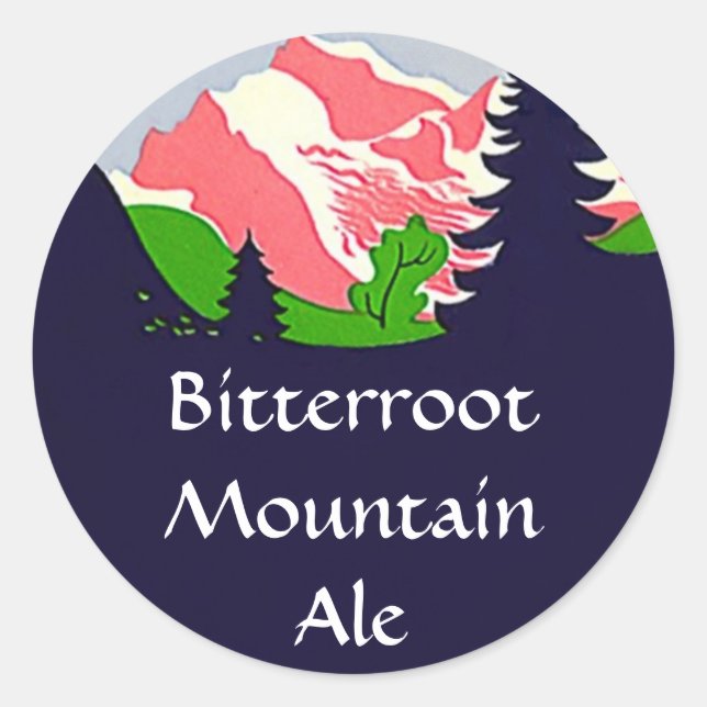 STICKERS Mountain Homebrew Labelling Sticker weiss (Front)