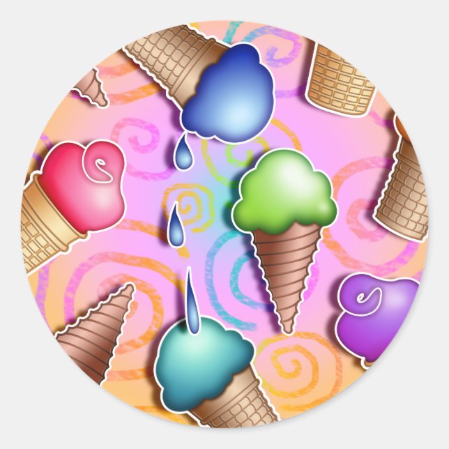 Stickers - Pop Art ICE CREAM CONES (Front)