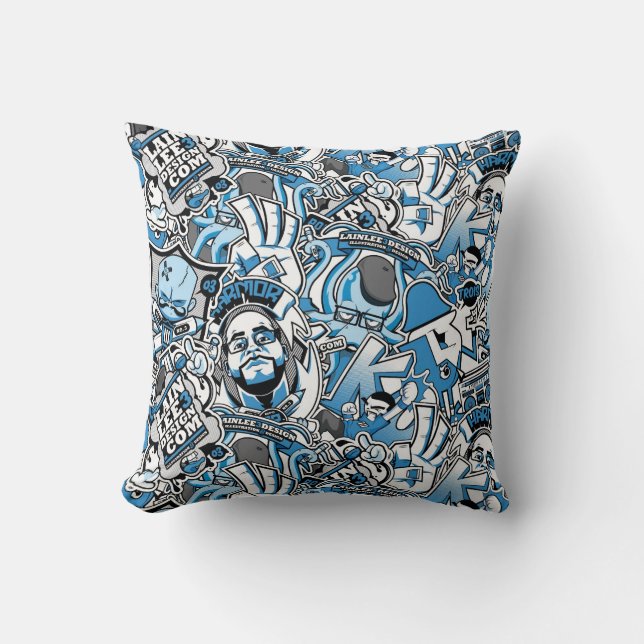 Stickers Print Cushion (Front)