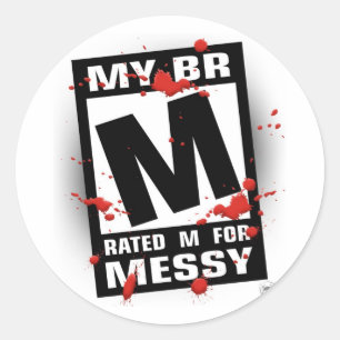 Stickers - Rated M for Messy