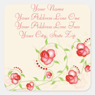Stickers - Red Ombre Roses