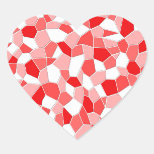 Stickers - Shades of Red Mosaic