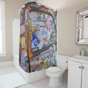 Stickers Shower Curtain