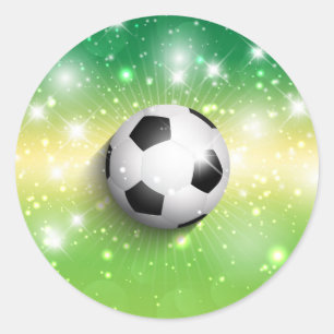 Stickers-Soccer Classic Round Sticker