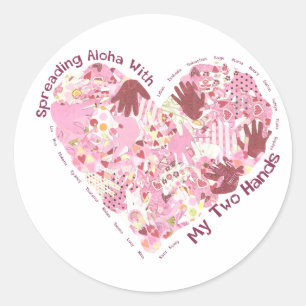 Stickers: Spreading Aloha (per sheet of 20) Classic Round Sticker