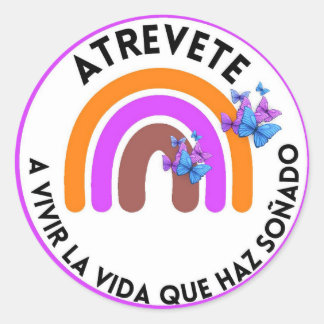 Stickers/ Stickers round with motivating phrase