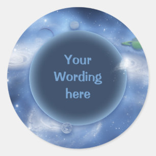 Stickers template - customisable space fantasy