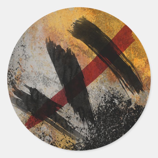 Stickers, The Scar, Digital Abstract Classic Round Sticker (Front)