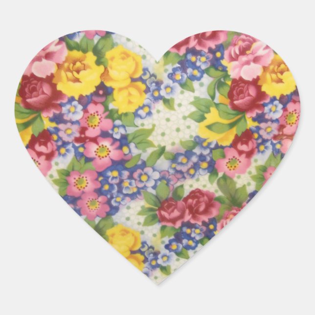 Stickers - Vintage Floral Fabric (Front)