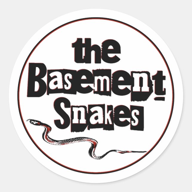 Stickers - White circles - Basement Snakes (Front)