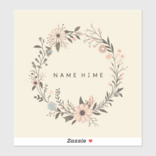 stickers with personalised text such as names or v