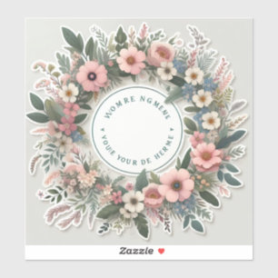 stickers with personalised text such as names or v