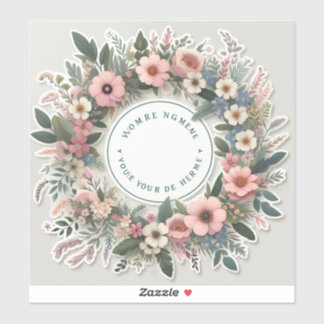 stickers with personalised text such as names or v