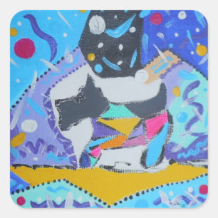 Stickers with Schnauzer Pup