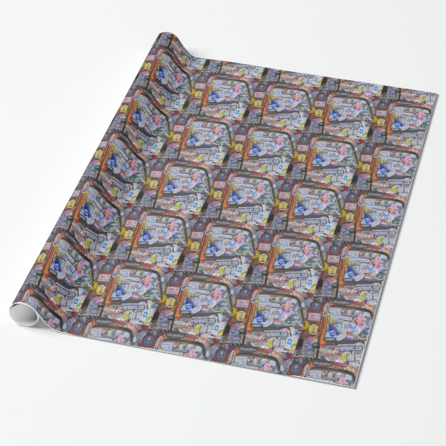 Stickers Wrapping Paper (Unrolled)