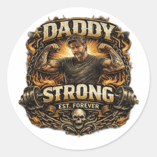 StickerStrong Dad Funny Fitness Father Sticker Vin