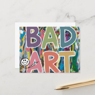 Stickfigure Bad Art Postcard