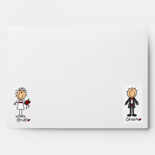 Stickfigure Wedding Envelope (Front)