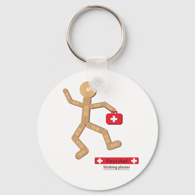 Sticking plaster Figure bags.ai Key Ring (Front)