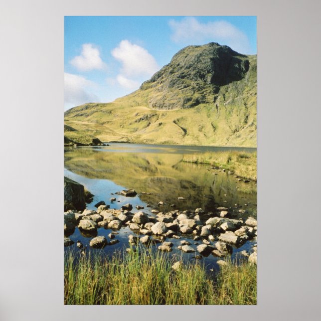 Stickle Tarn summer reflections, Lake District. Poster (Front)
