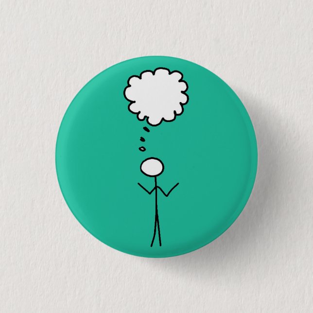 Stickman 3 Cm Round Badge (Front)