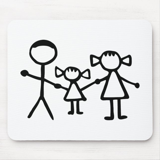 Stickman family mouse pad (Front)