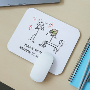 Stickman Humour Quote Romantic Funny Valentines Da Mouse Pad