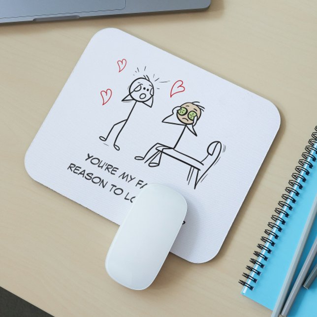 Stickman Humour Quote Romantic Funny Valentines Da Mouse Pad (Creator Uploaded)