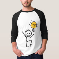 Stickman. Lamp idea, brilliant, brainstorm session
