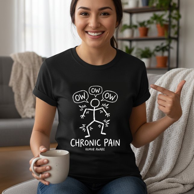 Stickman Pain Joke T-Shirt | Ow Ow Ow Funny (Creator Uploaded)