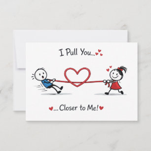 Stickman Tug of Love Card