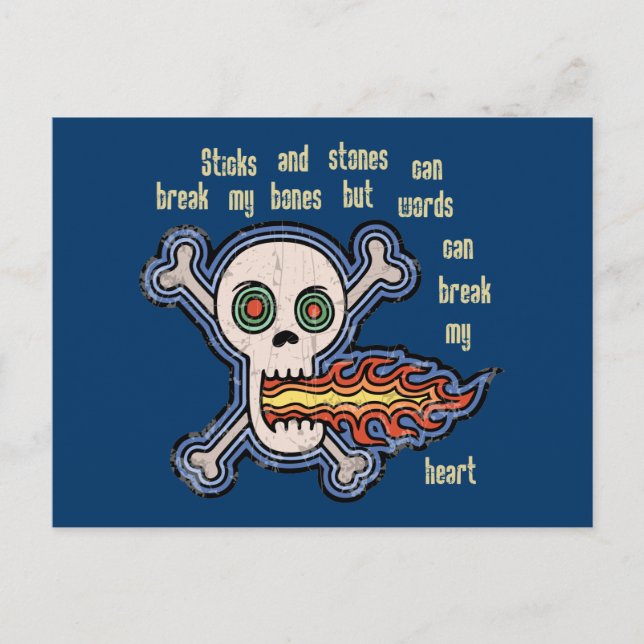 Sticks and Stones Postcard (Front)