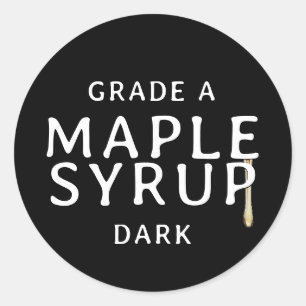 Sticky drip Grunge Label AMBER grade MAPLE SYRUP