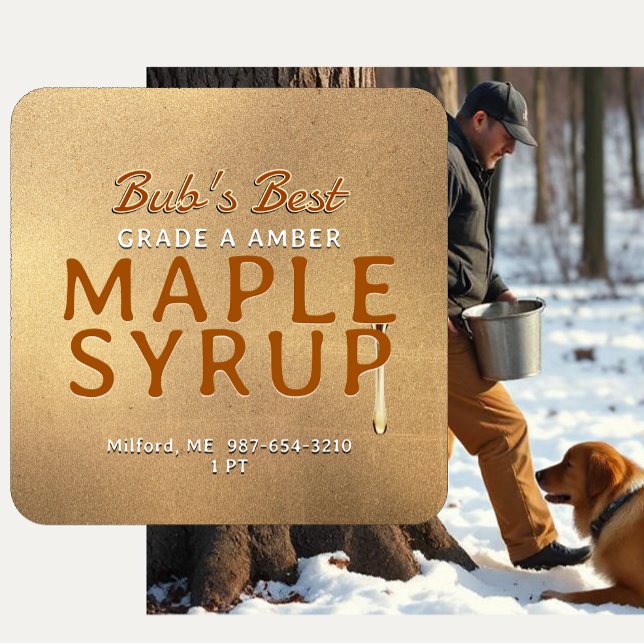 Sticky drip Grunge Label AMBER grade MAPLE SYRUP (Creator Uploaded)