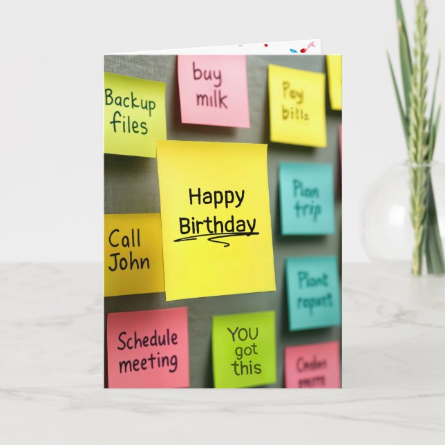 Sticky Note Birthday Card (Front)