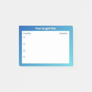 Sticky Note Planner – Priorities & Deadline Layout