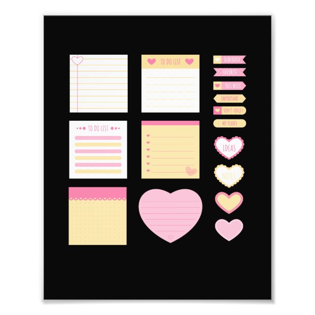 sticky notes a slip of notepaper photo print (Front)