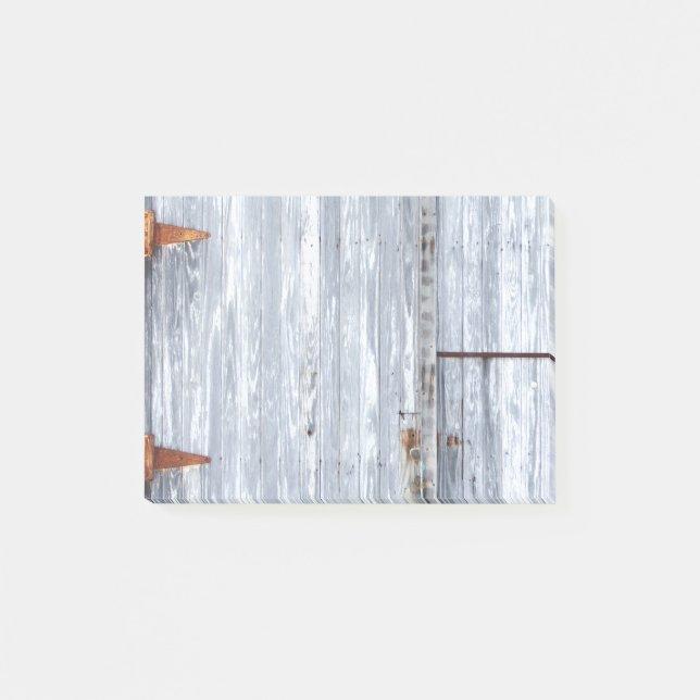 Sticky Notes White Wash Wood Barn Door Country Rus (Front)