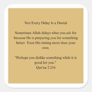 Sticky Reminder Square Sticker