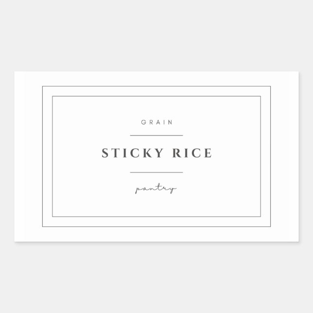 Sticky Rice Food Label Stickers (Front)