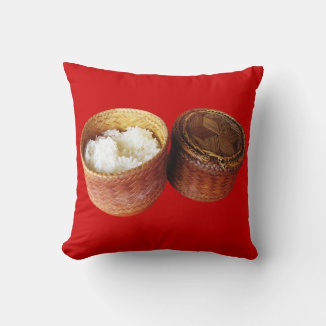 Sticky Rice [Khao Niao] Thai Lao Food Cushion (Front)