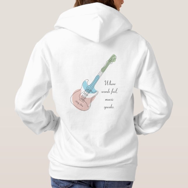 Sticky Tunes | hood | Let Music Speak Hoodie (Back)