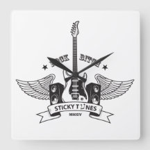 Sticky Tunes | Wanduhr | Rock Style Edition