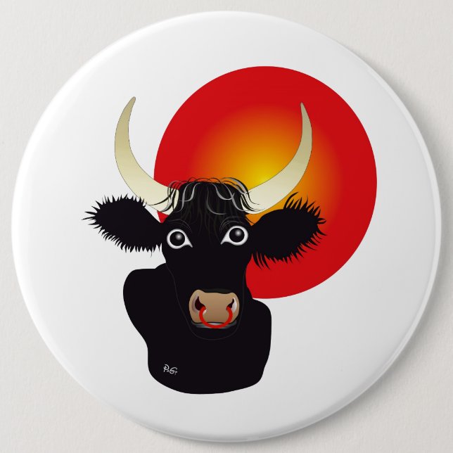 Stier Tierkreiszeichen Buttons (Front)
