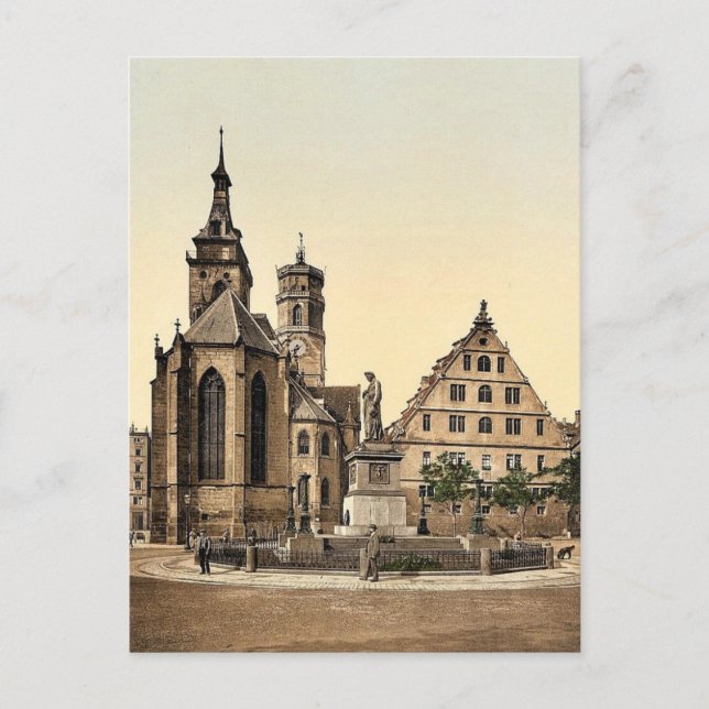 Stiftkirche, Stuttgart, Wurtemburg, Germany rare P Postcard (Front)