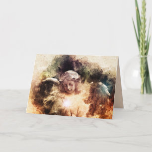 stigmata angel greeting card