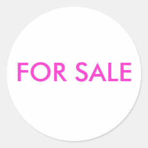 STIKER "FOR SALE" CLASSIC ROUND STICKER