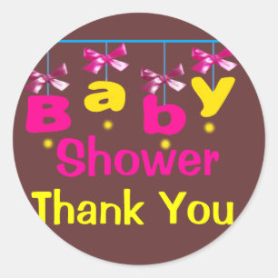 Stikers to Baby Shower Classic Round Sticker