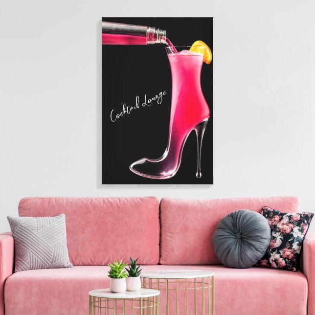 Stiletto and Cocktails Canvas Print (Insitu(LivingRoom))