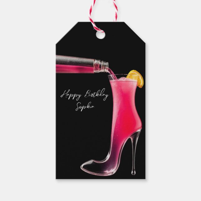 Stiletto and Cocktails Gift Tags (Front)